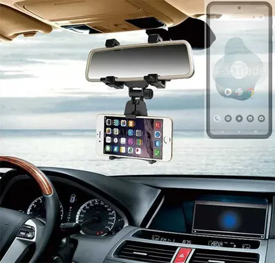 Produktbild von K-S-Trade Smartphone Halterung kompatibel mit Shift Phone8 Rückspiegel Halterung schwarz Auto Halterung KFZ Halter