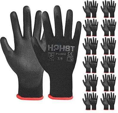 Produktbild von Famanu Arbeitshandschuhe Polyurethanbeschichtet - Antislip Montagehandschuhe, Gartenhandschuhe