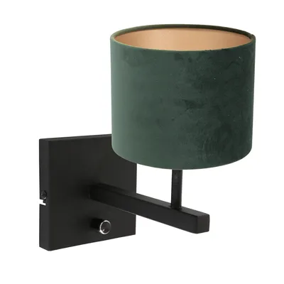 Immagine prodotto di Steinhauer - lampada da parete - Stang - nero - metallo velluto - lampada da letto - E27 - 8174ZW