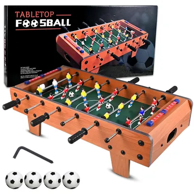 Imagen del producto de Juego de futbolín de mesa - Madera con patas - 50,5 x 24,5 x 15 cm