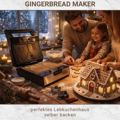 Immagine prodotto di Lebkuchenhaus Waffeleisen mit Wechselplatten Gusto Antihaftbeschichtet