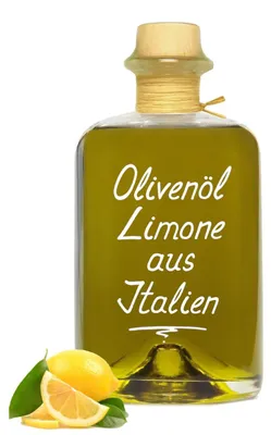 Produktbild von Olivenöl Limone Zitrone aus Italien 0,5L sehr aromatisch kaltgepresst extra vergine