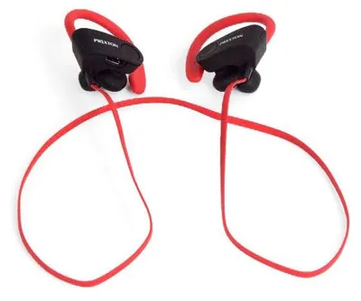 Obrázok produktu pre Bezdrôtové športové slúchadlá PRIXTON AB100 s Bluetooth, ergonomický dizajn, červená farba
