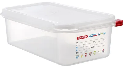 Immagine prodotto di Contenitore gastronorm con coperchio, serie Araven, polipropilene, Gn 1/3, 325X176X100 Mm