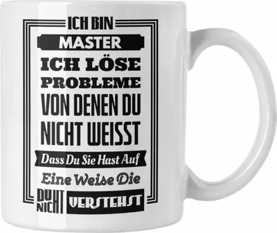 Produktbild von Trendation - Master Prüfung Tasse bestanden Geschenk Abschluss Masterarbeit Exam Prüfung (Weiß)