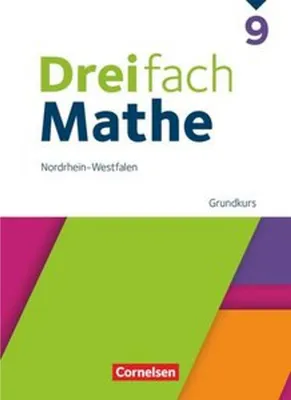 Obrázek produktu pro Dreifach Mathe 9. Schuljahr Grundkurs. Nordrhein-Westfalen - Schulbuch