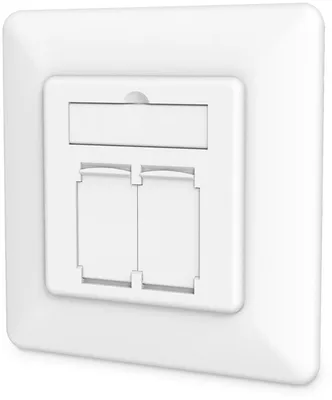 Image de DIGITUS Netzwerkdose CAT 6A EA geschirmt  2xRJ45   weiß