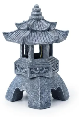 Solar-Steinlaterne Pagode 26 cm, Zen-Gartenstatue, wetterfest