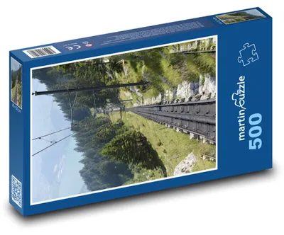 Produktbild von Puzzle 500 Eisenbahnstrecke in der Natur - martinpuzzle