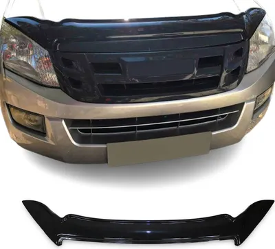 Image de Deflecteurs d'air capot de voiture pour Isuzu D-Max 2012-2018 Acrylique Noir