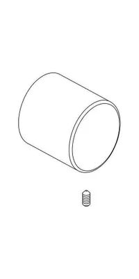 Produktbild von IDEAL STANDARD F961068AA Griffkappe komplett mit Logo IDEAL STANDARDI