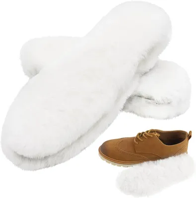 Imagen del producto de Plantillas de piel de oveja, plantillas cálidas para el invierno, talla 38, 2 pares, para zapatos deportivos