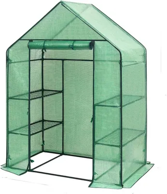 Produktbild von WOLTU Foliengewächshaus Treibhaus Gartenhaus Grün 143x73x195cm