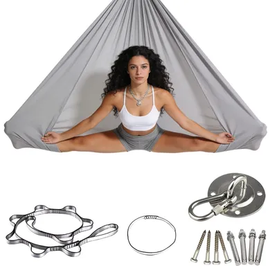 Immagine prodotto di Amaca per Yoga Aereo - Set di amache - Altalena - Amaca per 2 persone - Capacità massima: 200 kg - Include materiale di fissaggio