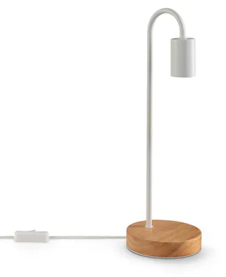Produktbild von Tischlampe Nachttischlampe E14 Stehlampe Minimalistisch Skandi E27 Holz Fuß