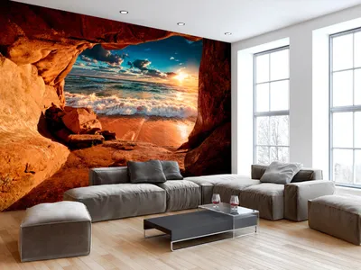 Produktbild von Vlies Fototapete Steine 400x280 cm Tapeten Wandtapete XXL Landschaft Natur Strand Meer c-C-0142-a-a