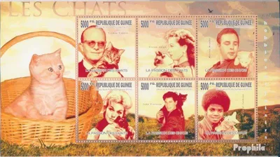 Produktbild von Briefmarken Guinea 2010 Mi 7522-7527 Kleinbogen (kompl. Ausgabe) postfrisch M. Brando, J. Travolta, M. Jackson