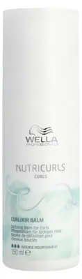 Produktbild von Wella Nutricurls Curls Curlixir, Haarbalsam, Lockiges Haar, 150 ml, Nährend, Flasche, AQUA/WATER/EAU, GLYCERIN, PVP, GUAR HYDROXYPROPYLTRIMONIUM CHLORIDE, CARTHAMUS TINCTORIUS...