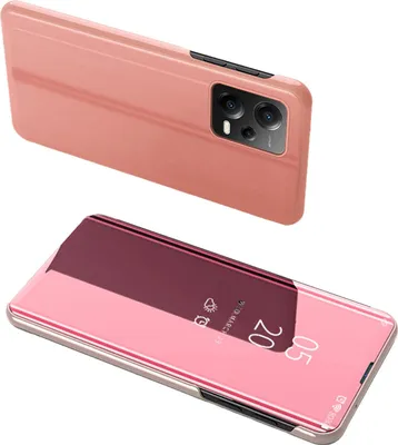 Produktbild von Clear View Case für Xiaomi Redmi Note 12 5G / Poco X5 5G Flip Cover Rosa