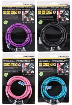 Produktbild von Dunlop Passwort Fahrradschloss 6mm 120cm