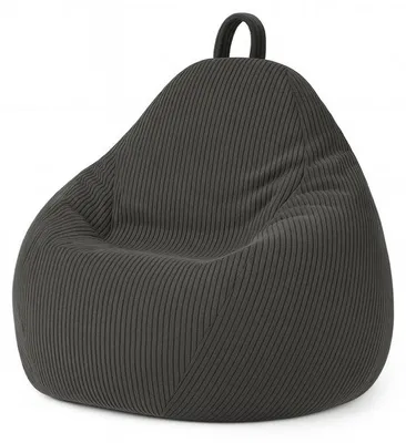 Immagine prodotto di Pouf sacco in velluto a coste BANANAIR 105 x 85 cm grigio scuro