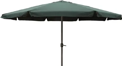 Produktbild von Sonnenschirm Alu Ø4m mit Kurbel mit Krempe Gartenschirm Sonnenschutz, Farbe:grün