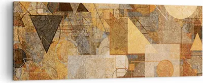 Produktbild von Bild auf Leinwand - Leinwandbild - Einteilig - Abstraktion Figuren Geometrisch - 140x50cm - Wand Bild - Wanddeko - Wandbilder - Leinwanddruck - Bilder - Wanddekoration - Leinwand bilder AB140x50-4387