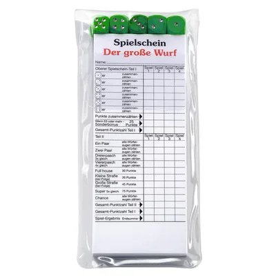 Obrázek produktu pro Hra s kostkami "Velký hod" v zeleném kufříku