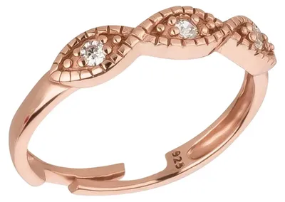 Produktbild von Zehenring Zehring funkelndes Motiv 925 Silber rosegold