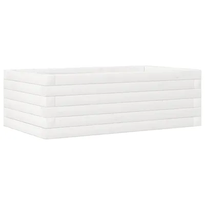 Produktbild von vidaXL Pflanzkübel Weiß 70x40x23 cm Massivholz Kiefer