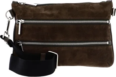 Image de DECADENT Cuir sac banane sac à épaule Jade Belt Bag Suede Army vert