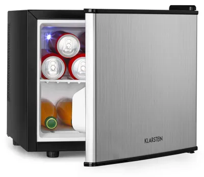 Image de Klarstein Mini Frigo de Chambre pour Boissons, Petit Frigo Silencieux, Mini Bar Intérieur, Bières, Vins, Petit Refrigerateur Camping, 3 Niveaux de Refroidissement, Frigo Cosmetique, 0-15°C, 17L