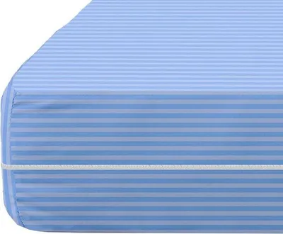 Productafbeelding van Famanu matrasbeschermer met rits - 90 x 190 x 25 cm - hemelsblauw - extra zachte microvezel matrasbeschermer