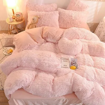 Produktbild von Weiche und bequeme Bettwäsche, Plüsch Bettwäsche Bettbezug mit Kissenbezug Set - SNUGGBED Rosa
