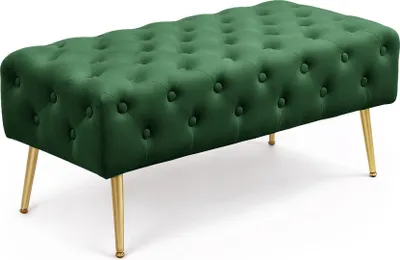 Produktbild von Samtbank gepolstert 100 cm MONACO Flaschengrün