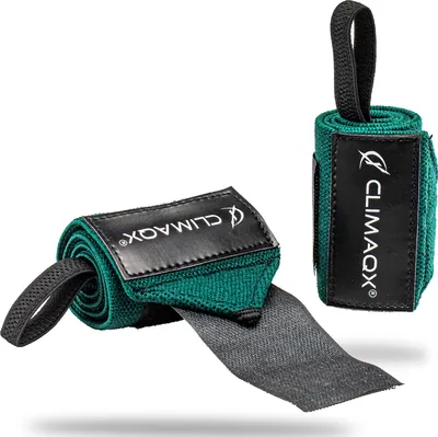 Produktbild von Climaqx Handgelenkbandage, Khaki, Universalgröße, Elasthan, Baumwolle, 80 mm, 450 mm, 2 Stück(e)