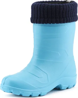 Produktbild von Ladeheid Kinder Mädchen Jungen federleichte Eva Thermo Gummistiefel gefüttert LA845KIDS (Türkis306c/Navy, 33 EU)