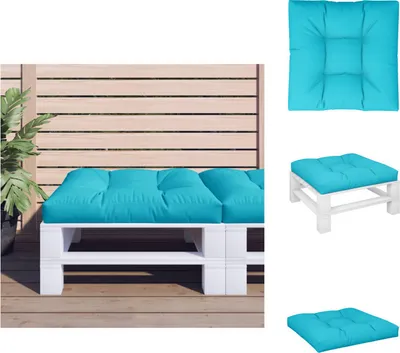Immagine prodotto di vidaXL Cuscino Pallet turchese 80x80x12 cm in tessuto - Cuscino da seduta