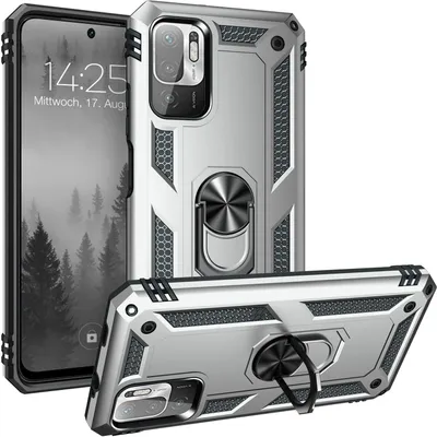 Produktbild von Armor Outdoor Handyhülle für Xiaomi Redmi Note 10 Pro Handy Panzer Case Cover Schutzhülle Farbe: Silber