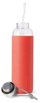 Produktbild von Glas-Wasserflasche, Koralle, 600 ml