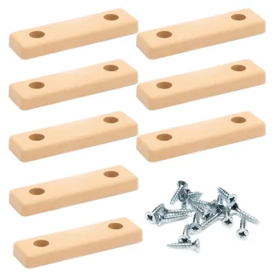 Produktbild von 8x sossai Möbelgleiter in Beige inkl. Schrauben 50x14x5mm Bodenabstandshalter Möbelpads Möbelfüße zum Anschrauben