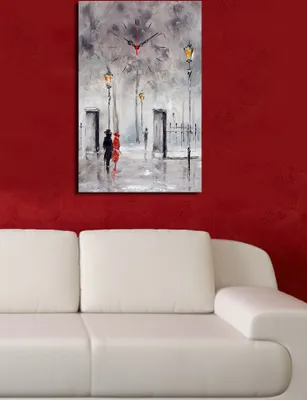 Produktbild von Opviq, YYCS- CST1601, Bunt, Wanduhren, 45 x 70, 100% Wildleder -Leinwand