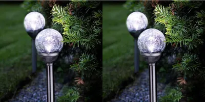 Produktbild von BUVTEC LED-Solar-Steckleuchten, Crakleglas, 4er Set