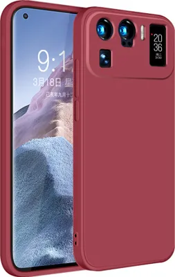 Produktbild von Xiaomi Mi 11 Ultra Hülle, LaimTop Slim Liquid Silikon Gel Gummi Schutzhülle für Xiaomi Mi 11 Ultra Rot