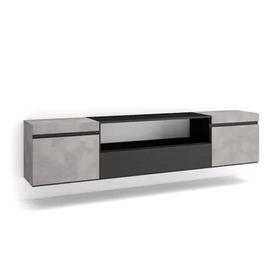 Produktbild von TV-Schrank, Lowboard, 200x35x45cm, Für TV-Geräte bis zu 80", Hängend, Zementgrau