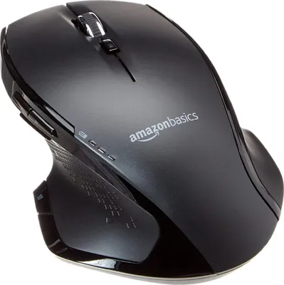 Productafbeelding van A. Basis: Ergonomische, draadloze muis met snelle scrollfunctie, normale grootte, zwart