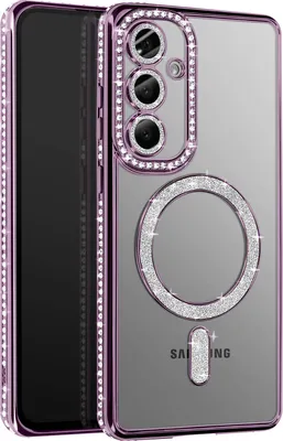 Immagine prodotto di Avizar, custodia diamante per Samsung Galaxy S25 MagSafe bordo strass, viola