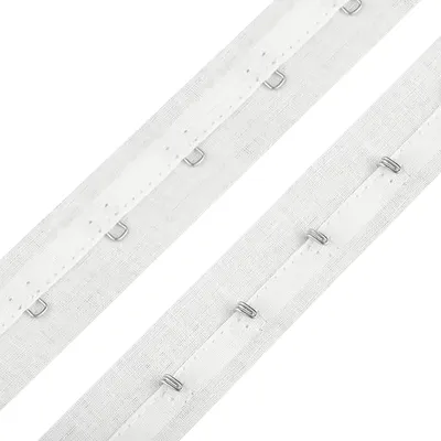Produktbild von 3m Haken- und Ösenband Baumwolle 25mm Korsettband Miederband Farbwahl