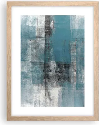 Produktbild von Gerahmtes Poster - Rahmen in heller Eiche - Abstraktion Modern Gürtel - 30x40 cm - Wand Bild - Wanddeko - Wandbilder - Wandposter - Bilderrahmen - Bilder - Kunstdruck - Wandbild - P2NPA30x40-4283