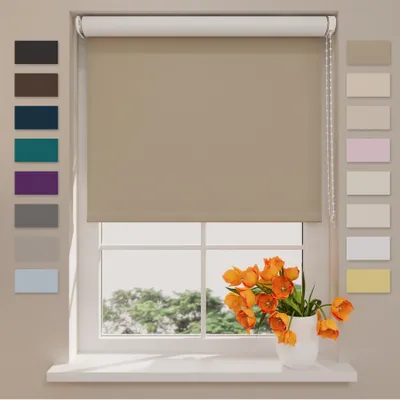 Produktbild von DTCH® Verdunkelungsrollo 90 x 190 cm Zement, Größen von 40 bis 240 Breite, Ohne Bohren möglich